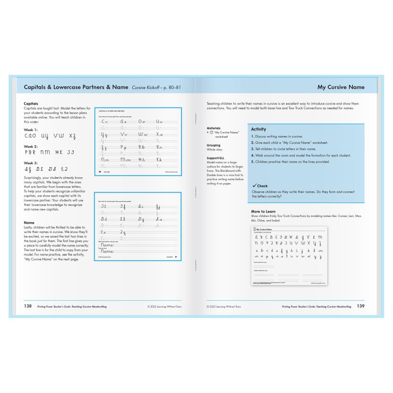 Learning Without Tears, Cursive Kickoff, Teacher's Guide, Age 7+, 2nd Grade+, Handwriting Practice, School & Home, Language Arts, Tutoring, Sensory - Image 5